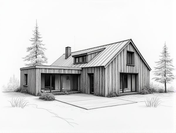 Scandinavian Home Design: Vertical Charred Timber Cladding in Modern Manufacturing