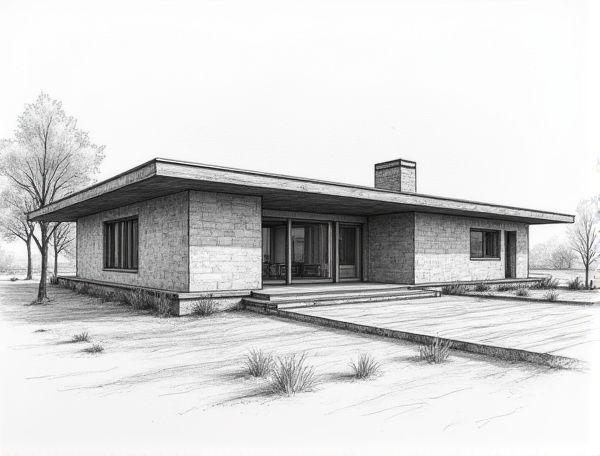 Shaker-Style Home Design Featuring Rammed Earth Walls in Modern Construction