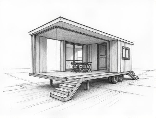 Tiny Home Design with Multifunctional Stair Storage Solutions in Modern Manufacturing