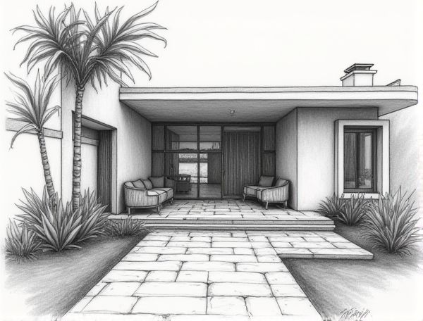 Transitional Home Design Showcasing Encaustic Cement Tiles in Modern Manufacturing