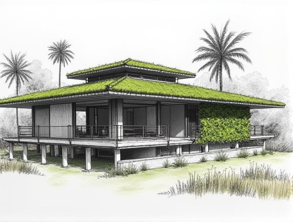 Tropical Home Design with Living Green Roofs: Sustainable Solutions in Modern Construction