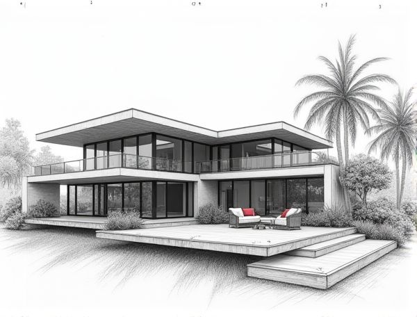 Tropical Modern Home Design with Cantilevered Lanais: Innovative Manufacturing Techniques and Key Features