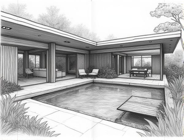 Tropical Modernist Home Design: Enhancing Living Spaces with Indoor Koi Ponds in Modern Manufacturing