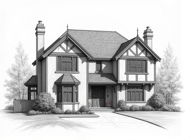 Tudor Revival Home Design Featuring Diamond-Paned Casement Windows: Characteristics and Manufacturing Insights