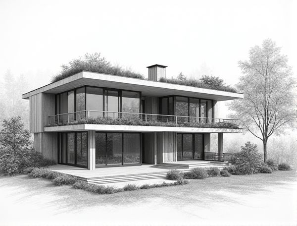 Ultra-Modern Home Design Featuring Living Green Roofs: Innovative Trends in Sustainable Manufacturing