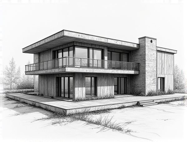 Urban Industrial Home Design: Showcasing Exposed Ductwork and Corten Steel Accents in Modern Living Spaces