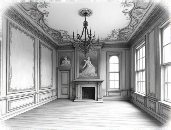 Victorian Home Design with Trompe l'Oeil Ceiling Murals: Artistry and Craftsmanship in Heritage Manufacturing