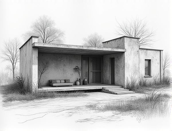 Wabi-Sabi Home Design: Showcasing Exposed Weathered Plaster Walls in Modern Manufacturing Spaces